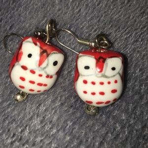 Red Owl Earrings-Perfect for Harry Potter Fans!